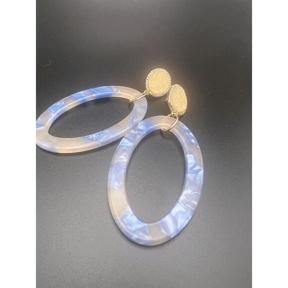 BAUBLEBAR Druzy & Resin Pearly Hoop Earrings - Picture 1 of 10